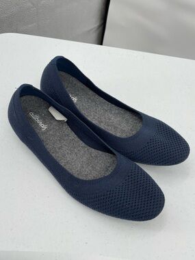 allbirds navy slip on flats